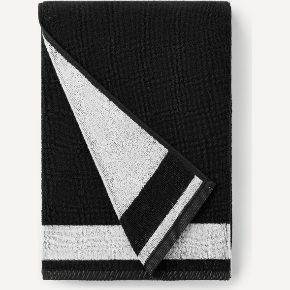 Полотенце спортивное JÖGEL ESSENTIAL Towel L, 70х140, черный/белый