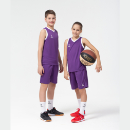 Шорты баскетбольные JÖGEL CAMP Basic, фиолетовый, детский