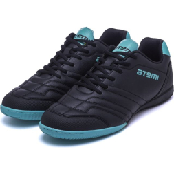 Бутсы футбольные ATEMI, SBA-004 INDOOR, цв. черный/ бирюзовый (40)