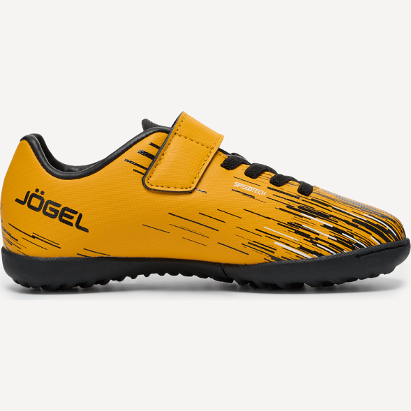 БЕЗ УПАКОВКИ Бутсы многошиповые JOGEL Rapido TF Yellow/black, детский