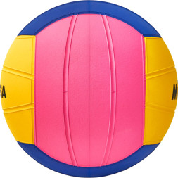 Мяч для водного поло MIKASA WP445D р.4, жен, резина, вес 400-450гр, дл.окр-65-67см, желто-сине-розов