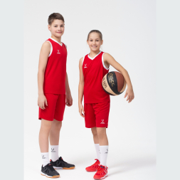 Шорты баскетбольные JÖGEL CAMP Basic, красный, детский