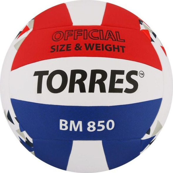 Мяч волейбольный TORRES BM850, PU, клееный, 18 панелей, размер 5