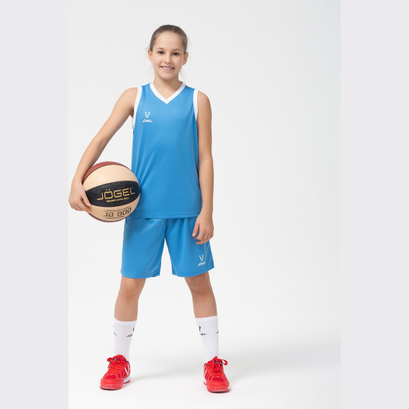 Шорты баскетбольные JÖGEL CAMP Basic, бирюзовый, детский