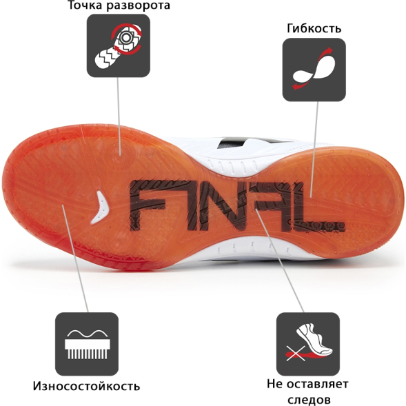Kelme Футзальная обувь FINAL INDOOR 55031-2008 (40 EUR/ 07 USA)