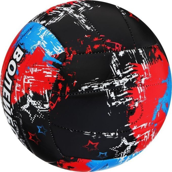 Мяч волейбольный ONLYTOP Aсе, ПВХ, машинная сшивка, 18 панелей, р. 5