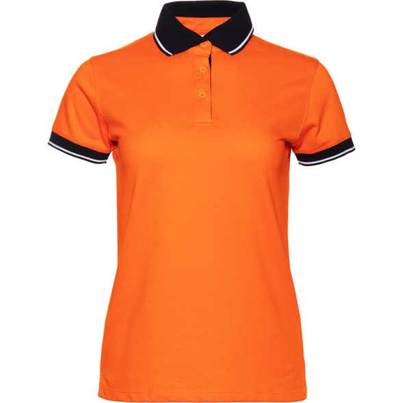 Рубашка поло женская STAN с контрастными деталями хлопок/полиэстер 185, 04CW