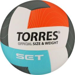 Мяч волейбольный TORRES Set, TPU, клееный, 12 панелей, р. 5