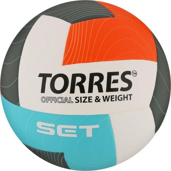 Мяч волейбольный TORRES Set, TPU, клееный, 12 панелей, р. 5