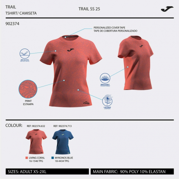 CAMISETA MANGA CORTA R-NATURE AZUL