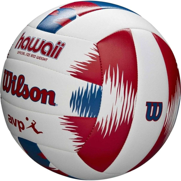 Набор WILSON Hawaii AVP, WTH80219KIT, мяч вол. + фрисби, размер 5, синт.кожа PVC, маш.сш., бело-крас