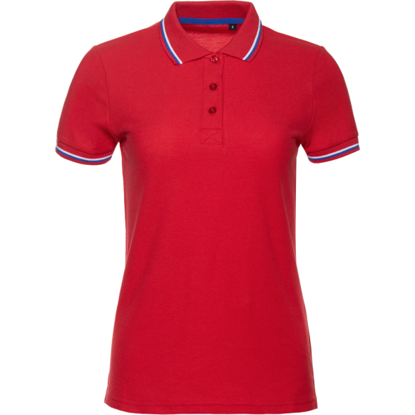 Рубашка поло женская триколор STAN хлопок/полиэстер 185, 04WRUS