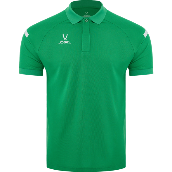 Поло JÖGEL CAMP 2 Poly Polo, зеленый/белый