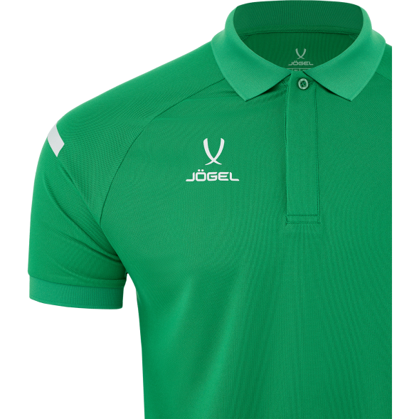 Поло JÖGEL CAMP 2 Poly Polo, зеленый/белый