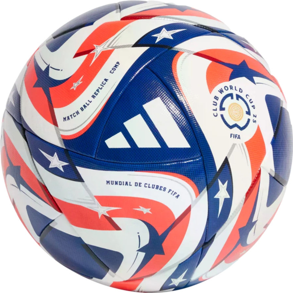 Мяч футб. ADIDAS FCWC Competition JM4742, р.5, 20 пан, FIFA Quality Pro, ПУ,термосш, бело-сине-красн