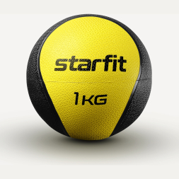 Медбол высокой плотности STARFIT GB-702, 1 кг, желтый