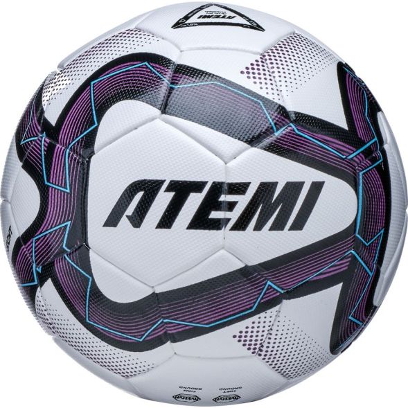 Мяч футбольный ATEMI LEAGUE INSIGHT MATCH, синт.кожа ПУ, р.5, Thermo mould , окруж 68-70