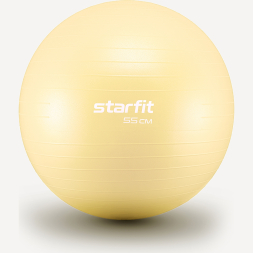 Фитбол STARFIT GB-108 антивзрыв, 900 гр, желтый пастель, 55 см