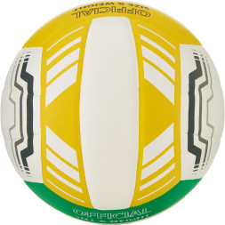Мяч вол. TORRES VB 650, V32425, р.5, синт.кожа полиуретан, клееный, бут.кам, бел-зелено-желт