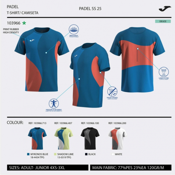 CAMISETA MANGA CORTA TORNEO BLANCO CORAL