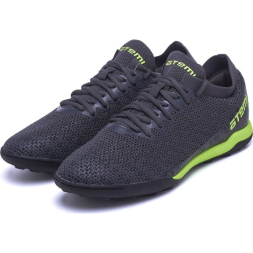 Бутсы футбольные ATEMI, SBA-003 TURF JUNIOR, цв. серый/ ярко-салатовый (36)