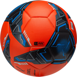 Мяч футбольный JÖGEL Championship №5, оранжевый/синий/черный
