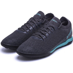 Бутсы футбольные ATEMI, SBA-003 TURF JUNIOR, цв. серый/ бирюзовый (36)