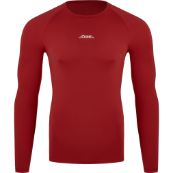 Футболка компрессионная с длинным рукавом JÖGEL CAMP PerFormDRY Baselayer LS Tee, гранатовый