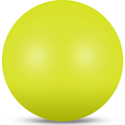 Мяч для художественной гимнастики  INDIGO IN329-LI, диаметр 19см., лимонный металлик