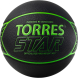 Мяч баск. TORRES Star, B323127, р.7, 7 панел.,ПУ-композит, нейлон. корд, бут.кам., черно-зеленый