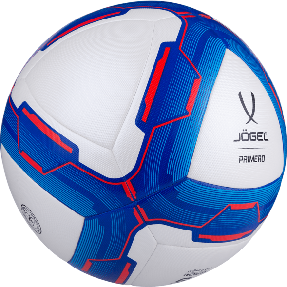 Мяч футбольный JÖGEL Primero №4, белый/синий/красный