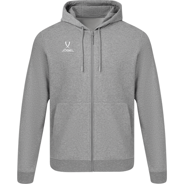 Худи на молнии JÖGEL ESSENTIAL Cotton FZ Hoodie, серый меланж