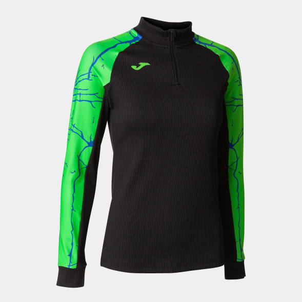 SUDADERA ELITE IX NEGRO VERDE FLÚOR