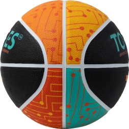 Мяч баск. TORRES TT, B023155, р.5, резина, нейлон. корд, бут. кам., черный-мультиколор