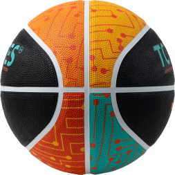 Мяч баск. TORRES TT, B023157, р.7, резина, нейлон. корд, бут. кам., черный-мультиколор