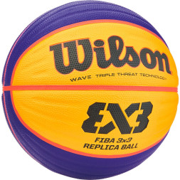 Мяч баск  WILSON FIBA3x3 Replica, WTB1033XB, р 6, резина, бутил  камера, желто-синий