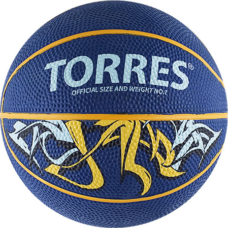 Мяч баскетбольный сувенирный TORRES Jam B00041, размер 1