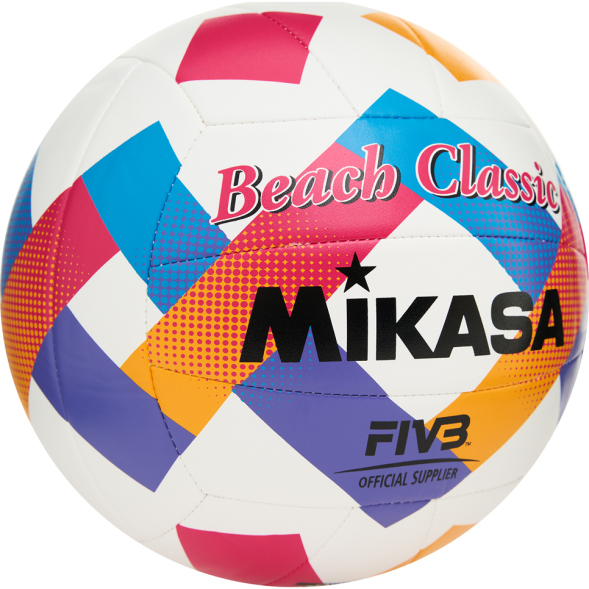 Мяч вол. пляжн. MIKASA BV543C-VXA-O, 18 панелей, синт.кожа (ТПУ), маш.сш., бут.кам, мультиколор