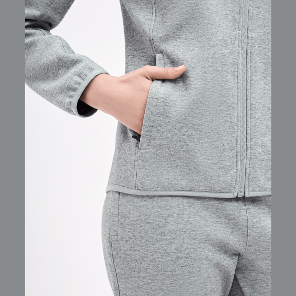 Худи на молнии женское JÖGEL ESSENTIAL Athlete Hooded FZ Jacket W, серый