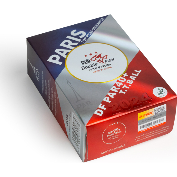СЦ*Мяч для наст. тенниса DOUBLE FISH PARIS 2024 Olympic Games 3***,PAR40+, ITTF Appr,ABS,уп.6 шт